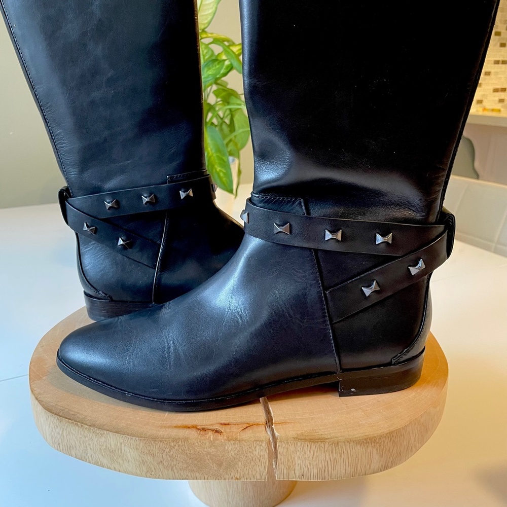 NEW Ted Baker London Plannia Women's Knee High Boots Black Leather / Size 37 - Picture 6 of 12